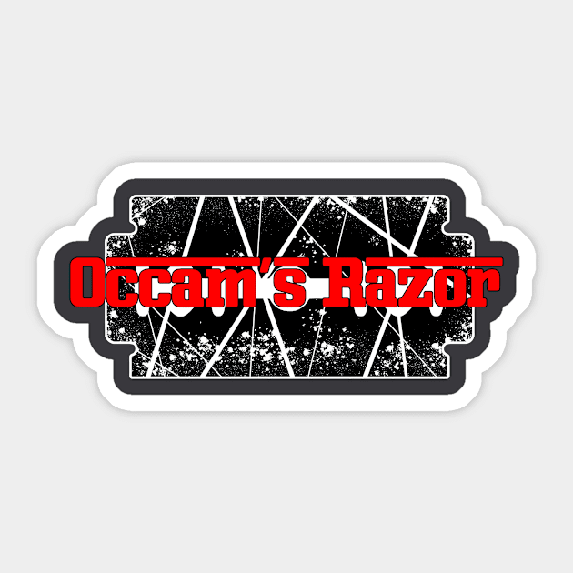 Occam's Razor 2 Sticker by Comixdesign